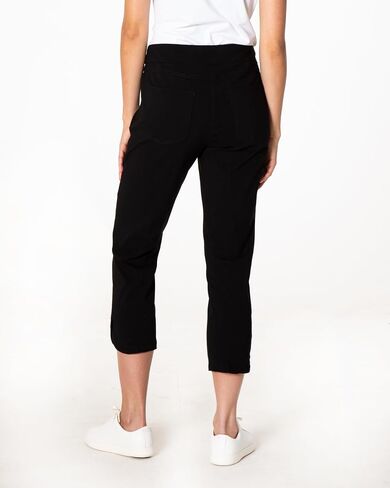 SLIM-SATION Women's Pull on Crop with Pockets and Dolphin Hem in Saudi Arabia
