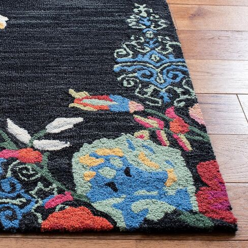 SAFAVIEH Blossom Collection Runner Rug - 2'3" x 8', Pink & Ivory, Handmade Wool, Ideal for High Traffic Areas in Living Room, Bedroom (BLM575U) in Saudi Arabia