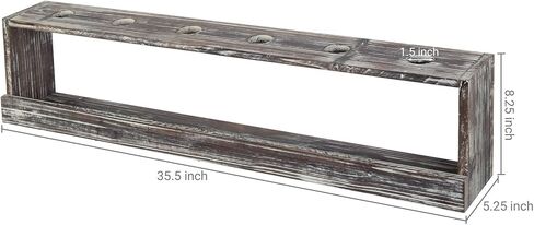 MyGift Wall Mounted Vintage Wood Ping Pong Paddle Table Tennis Racket Display Rack Holder with Ball Holder Storage Shelf in Kuwait