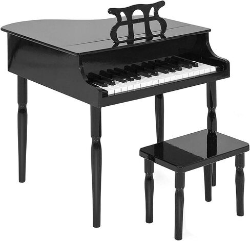 Costzon Classical Kids Piano ، 30 Keys Wood Toy Grand Piano مع موقف موسيقي ومقعد ، لعبة موسيقية صغيرة للأطفال ، مثالية لغرفة الأطفال ، غرفة الألعاب ، أفضل الهدايا (الساق المستقيمة ، الوردي) in Saudi Arabia