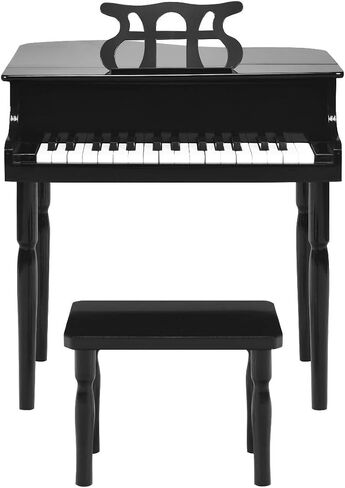 Costzon Classical Kids Piano ، 30 Keys Wood Toy Grand Piano مع موقف موسيقي ومقعد ، لعبة موسيقية صغيرة للأطفال ، مثالية لغرفة الأطفال ، غرفة الألعاب ، أفضل الهدايا (الساق المستقيمة ، الوردي) in Saudi Arabia