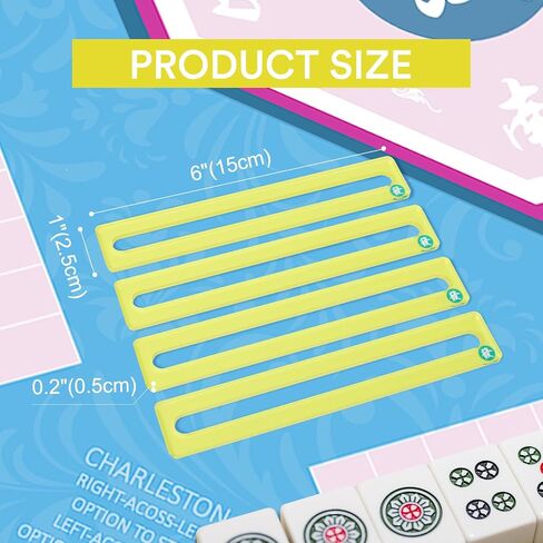 Mahjong Line Finder, 4 Pack Bright Mahjong Rules Helper Reader, Beginner-Friendly Mahjong Accessories, for Players - Blue in Saudi Arabia