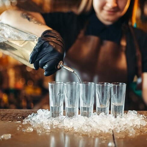 قفازات فحص النتريل من شنايدر، كبيرة، صندوق 200 قيراط، 4 مل، قفازات سوداء للاستعمال مرة واحدة خالية من اللاتكس، خالية من المساحيق، آمنة للطعام، قفازات طبية للطهي والتنظيف والفحص in Saudi Arabia