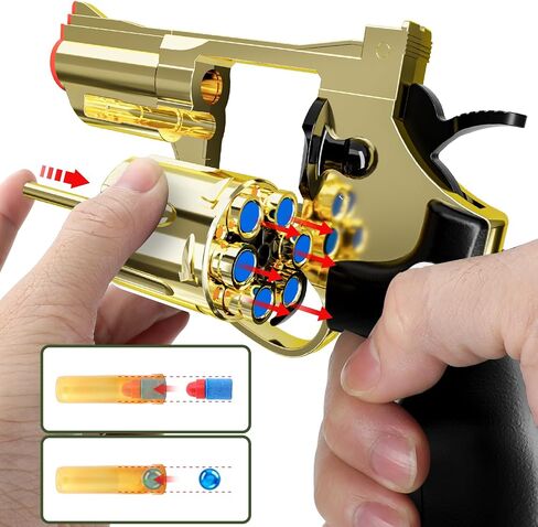 لعبة بندقية ， مسدس رصاصة ناعمة ، Game Slingshot Toy Gun ، Foam Blaster مع رصاصات الإسفنج ، للأطفال الذين تتراوح أعمارهم بين 8 وما فوق (الفضة) in Saudi Arabia