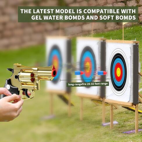 لعبة بندقية ， مسدس رصاصة ناعمة ، Game Slingshot Toy Gun ، Foam Blaster مع رصاصات الإسفنج ، للأطفال الذين تتراوح أعمارهم بين 8 وما فوق (الفضة) in Saudi Arabia