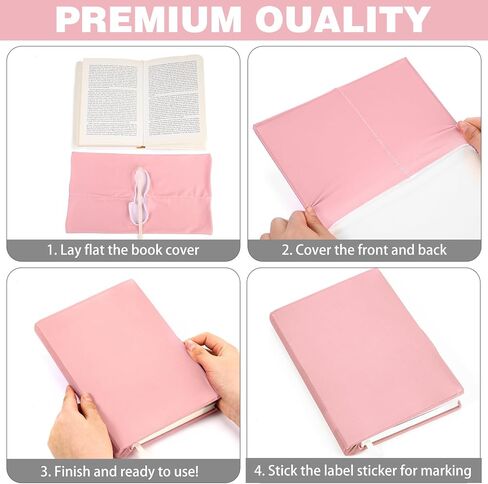 Gilprop 6 Pack Stretchable Book Covers 6-9 Inch Colored Fabric Reusable Book Protector Sleeve for Hardcovers Textbook Protection Supplies(Morandi Colors) in Kuwait