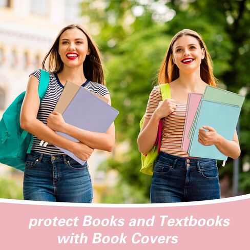 Gilprop 6 Pack Stretchable Book Covers 6-9 Inch Colored Fabric Reusable Book Protector Sleeve for Hardcovers Textbook Protection Supplies(Morandi Colors) in Kuwait