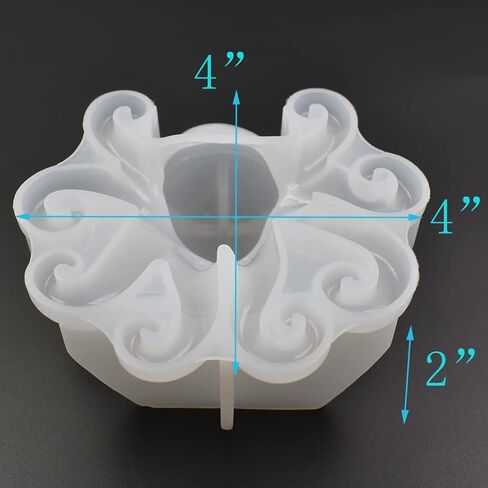 Stereo Octopus Epoxy Mold Halloween Home Art Wall Door Hanging DIY Resin Casting Devil Sea Octopus Silicone Mold, 4" x 4" x 2" in Saudi Arabia