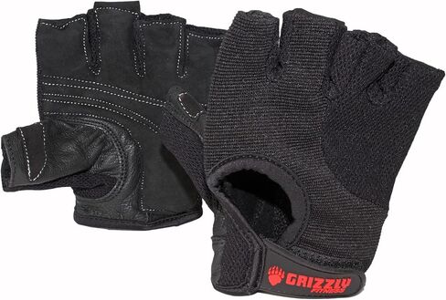 قفازات تمرين رفع الأثقال للرجال من Grizzly Fitness - أسود متوسط in Kuwait