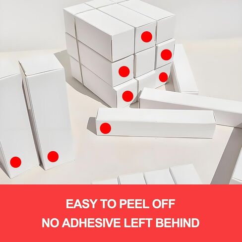 1000 PCS ملصقات مستديرة 1/2 بوصة ملصقات دائرة النقطة الملونة ملصقات رمز صغير لمكتب متجر ساحة بيع الفصول الدراسية المنزلية (الأحمر ، 1000 PCS) in Kuwait