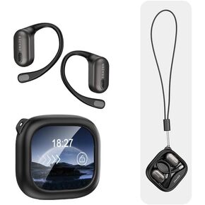 ERAZER AI Translation Earbuds Real Time, LCD Touch Screen Language Translator Earbuds for 134 Languages, 3-in-1 Bluetooth Translator Device with APP, Fit iOS &Android, Ideal for Travel Business