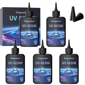 UV Resin 500g-Upgraded UV Resin Kit, Hard Type Crystal Clear Fast Curing UV Epoxy Resin for Craft Jewelry Making