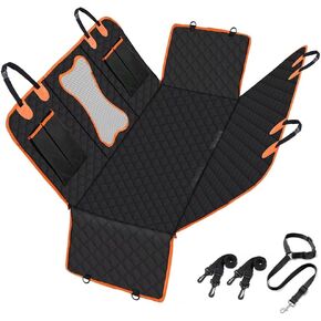 Dog Car Seat Cover for Jeep Gladiator 2020-2024 2025 Dog Hammock Car Back Seats with Side Protection Durable Scratch Proof and Waterproof Pet Car Seat Cover,Black-
