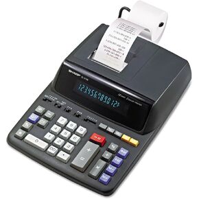 Sharp EL2196BL EL2196BL Two-Color Printing Calculator Black/Red Print 3.7 Lines/Sec