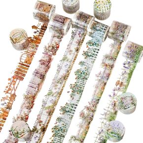6pcs Garden Fence PET Tape Set Scrapbook Stickers for DIY Crafts Journaling Scrapbook Supplies
