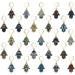 stiesy 26 pcs stitch stitch markers مختلط ملون من السحر الأبجدي الكروشيه Leverback Hoop A-Z Capital Letters for الحياكة المجوهر