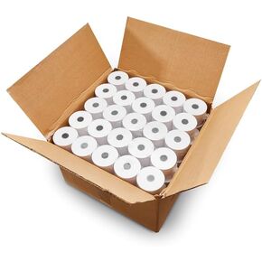 (25 Rolls) 2 1/4 x 150 ft White Adding Machine Tape Paper Rolls Premium One Ply Register/Adding Machine/Calculator Paper Rolls Printing Calculator 10 Key