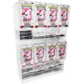 Acrylic 8 Slot Booster Pack Dispenser - Safeguard