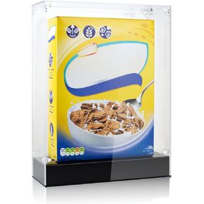 Cereal Box Display Case, 10.6 x 4 x 13.7 Clear Acrylic Display Box Memorabilia Display Case & Storage Sports