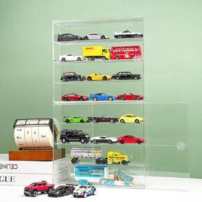 YYDS Display Case Compatible with Hot-Wheels Match-Box,1/64 Scale Modle Cars Storage Case,Hot-Wheels Display,Storage,Fit a Long Car,Holds 24 Hot-Wheels