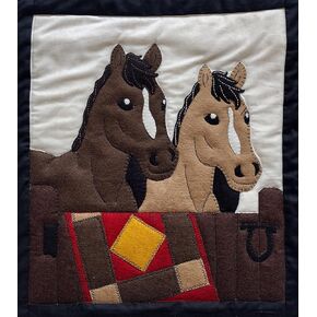Rachel's Of Greenfield Horses Applique Wall Hanging Kit
