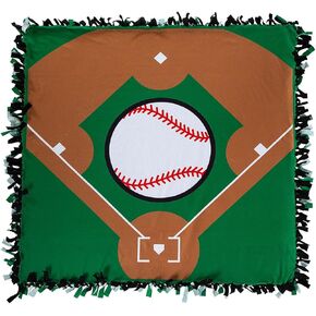 Fun Express 4 Ft. 6" x 4 Ft. 6" Baseball Diamond Fleece Tied Throw Craft Kit - Makes 1