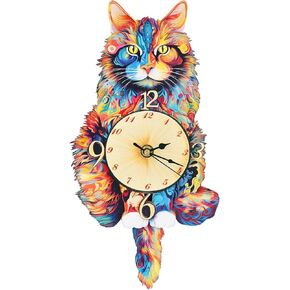 3D Wooden Puzzles for Adults Blue Dragon Clock - Model Building Kit Clock Puzzle Creative Craft Gift Home Deco for DIY Enthusiasts, Brain Teaser Building Set Birthday Gifts