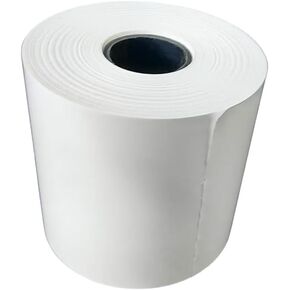Celion Sticky Thermal Label Paper Roll, 3.125'' x 170', 1 inch Core, Full Coverage Adhesive, Repositionable Linerless, 70GSM, 4 Rolls per Carton