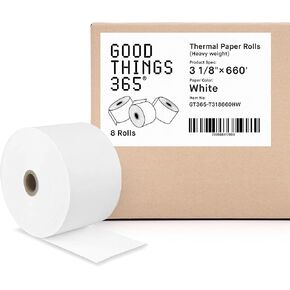 3 1/8" x 660' Thermal Paper Rolls for ATM Machine, 8 Rolls/Case, Heavy Weight BPA Free, Citizen CPU 221 PPU 231 NCR EasyPoint 3100 3300 3400 3600