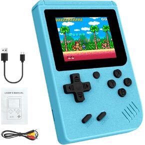 32 Bit Retro Handheld Games Console, 2.4“ IPS Screen, 400 in-Built Games, Multiple Vintage Arcade Games, Supports 2 Player Combat, AV Interface Can be Connected to TV (Pink)