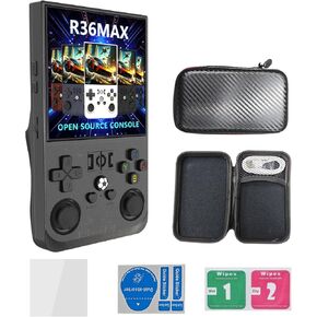 2025 ترقية جديدة R36MAX Retro Game Game Console مع 64G مدمج في 18000 الكلاسيكية ، محمولة اليد مفتوحة المصدر