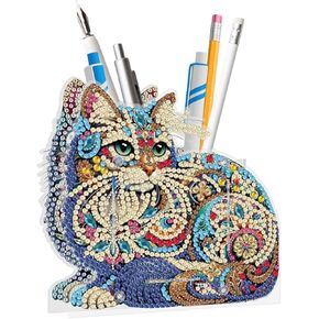 Artopet DIY Diamond Art Painting Pen Holder Ornaments سطح مكتب حامل قلم رصاص زخارف زخارف مزدوجة منظمة فرشاة Makeup Spor