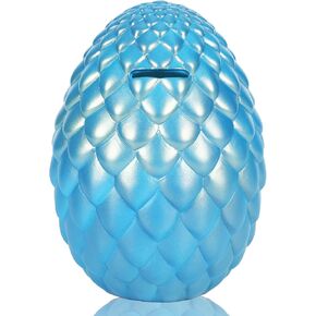 H&W Dragon Egg Piggy Bank - Unbreakable, Shiny Color, Large Capacity Money Box for Kids - Home Decor Birthday Gift for Boys Girls,Coin Saving Boxes (Golden)