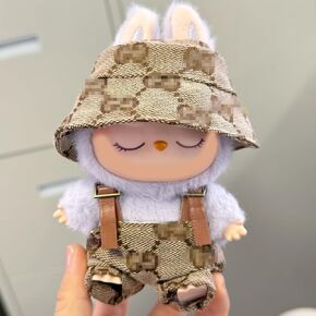 Labub Clothes for Doll - Handcrafted Crochet 3-Piece Set for 17cm Doll, Clothes for Labub, Premium Labub Outfit with Accessories, Stylish Labub Clothes for Doll (D5)