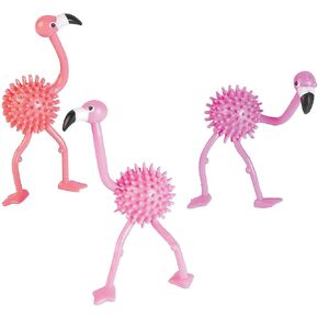Fun Express Flamingo Porcupine Bendables - Colorful Luau Summer & Birthday Party Favors for Kids - Fun Bendable Flamingo Toys Playtime & Party Gifts - Perfect for Kids’ Party Entertainment - 24 Pieces
