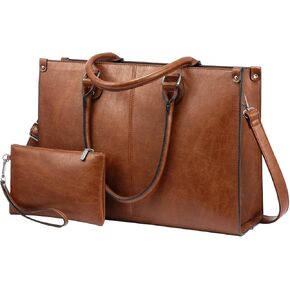 LOVEVOOK Laptop Bag for Women, 16 inch Laptop Tote Bag Vintage Work Bags for Women Computer Bag Office Briefcase Handbag