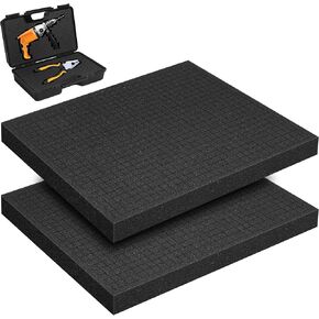 2pcs اختيار ورغوة الرغوة 15.7 × 11.8 × 0.98in ، إدراج رغوة PU عالي الكثافة قابلة للتخصيص ، انتقار ، إدراج الرغوة ، ورقة رغوة مكعبات مسبقة لصندوق الأدوات ، الحرفية ، صندوق اللعبة