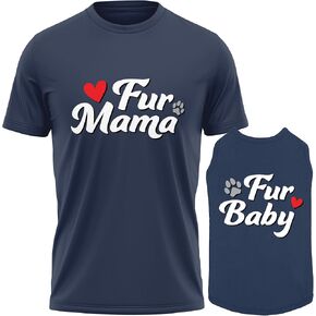 Dog and Owner Matching Clothes - Adorable Fur Mama Fur Baby Dog Matching Outfits with Owners - Soft Pet Clothes