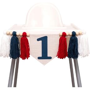 Baseball High Chair Banner 1st Birthday - Rookie of Year Highchair Banner, Sport Theme First Birthday Decorations for Party, Anniversary, Cake Smash, Photo Props...