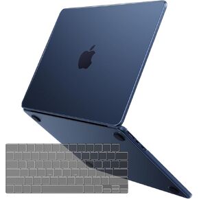 بالنسبة إلى MacBook Air 13.6 بوصة M4 M3 M2 2025 2024-2022 النموذج A3240 A3113 A2681 ، حالة القشرة الصلبة الواقية القوية + غطاء مفاتيح شفاف لـ MacBook Air 13 بوصة