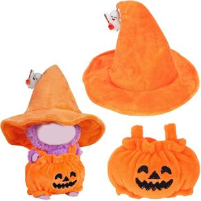 Pumpkin Clothes Set 2 pcs for Lab Doll (No Doll)：Clothes Outfit for hat and Dress, Ideal Gifts for Halloween