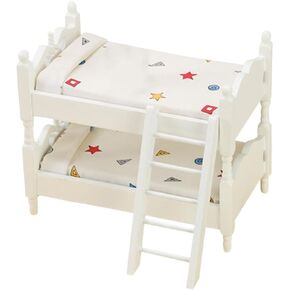 Healifty Miniature Dollhouse Furniture 1 12 Scale - Wooden Dollhouse Bed Set - Doll House Furniture Toys Incl Doll Bed, Desk, Books, blackboards and Other Dollhouse Accessories