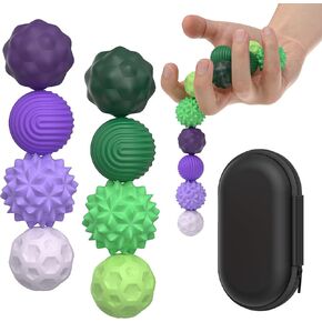 Magnetic Sensory Fidget Balls for Adults & Teens – 8PCS Silicone Textured Quiet Desk Toys for Anxiety Relief, Stress Relief Fidget Balls for Office, ADHD Focus Tools, Gifts for Coworkers or Friends