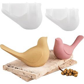 2PCS Silicone Bird Molds, 3D Bird Resin Concrete Mold, Unique Animal Epoxy Resin Casting Mold, DIY Art Crafts Kit Wall Hanging Table Home Decor Mold Resin Accessories