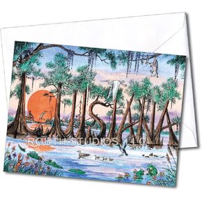 The ROUTH COLLECTION Louisiana note cards - Louisiana in Cypress Trees