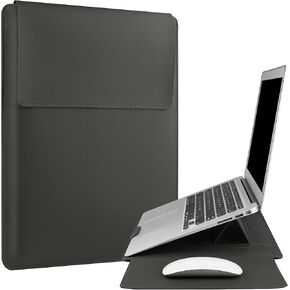 13.3'' /13.6'' Laptop Sleeve Case Leather Bag with Stand Compatible with MacBook Pro 14/MacBook Air 13(M1 M2)/13.3'' Yoga/Dell XPS 13/HP/Matebook 14'' Laptop case, Blue