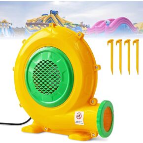 Bounce House Blower: 550W Air Blower for Inflatables with Double Sided Fan Blade, Portable and Powerful for Bouncy Castle, Water Slide, Jump Slides, Inflatable Arch