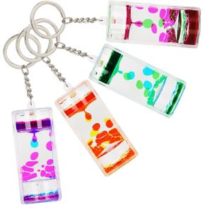 Liquid Motion Bubbler - Colorful Hourglass Liquid Timers Timekeeper(4 Pieces)
