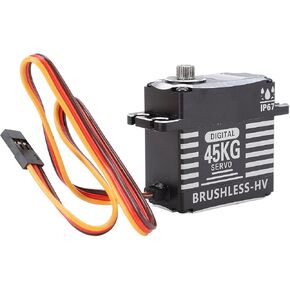 45KG Low Noise All Metal Servo High Efficiency Brushless Motor Servos Operates with 6.0-8.4V Power Supply for RC