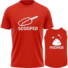 Dog and Owner Matching Clothes - Adorable Scooper Pooper Pet Outfits - Soft Premium Dog Shirt Bundle - Great Gift for Christmas, Thanksgiving